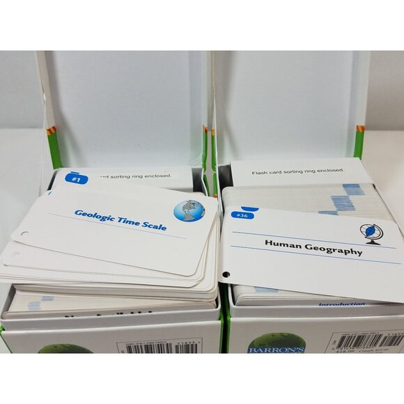 Barron's AP Human Geography  & Enviromental Science Flash Cards 450+ Cards - Picture 6 of 7
